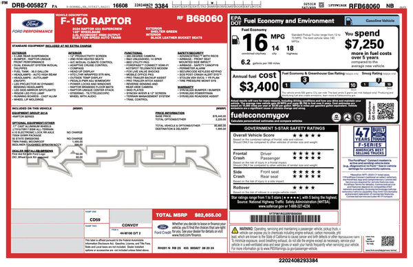 2024 Ford F-150 SuperCrew Cab Raptor Pickup 4D