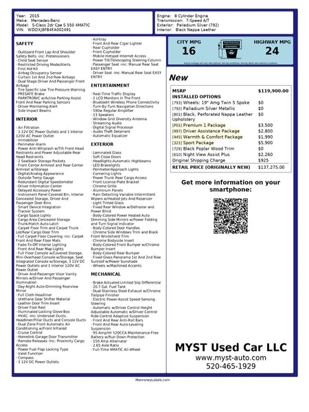 2015 Mercedes-Benz S550 4MATIC 2D Coupe