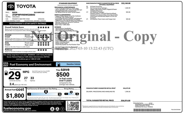 2025 Toyota Rav4 XLE 4 Door SUV